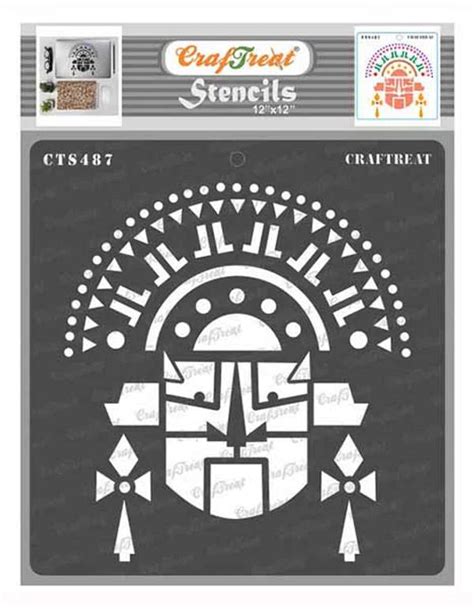 craftreat-stencil-tribal-mask-12-cts487 — thecraftshop.in
