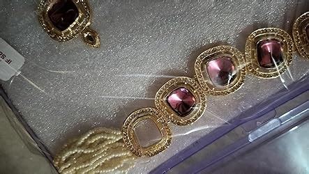 ZAVERI PEARLS Purple Multistrand Beaded Ethnic Choker Necklace Earring ...