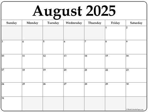 Blank 2025 Calendar Printable Free Pdf Download
