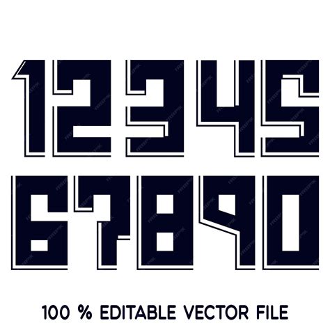1234567890 numbers typography tshirt graphics vectors | Premium Vector
