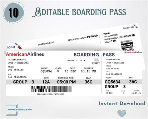 Editable Free Printable Boarding Pass Template - Printable Free Templates
