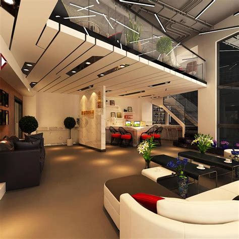 480平方现代简约办公室装修设计案例效果图_岚禾办公空间设计