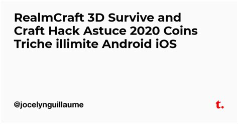 RealmCraft 3D Survive and Craft Hack Astuce 2020 Coins Triche illimite ...