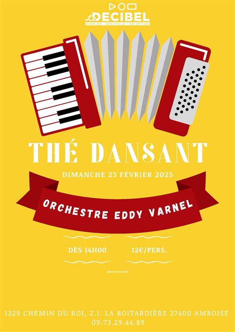 THÉ DANSANT / Orchestre EDDY VARNEL/ Le Décibel , Dancing Le Decibel ...