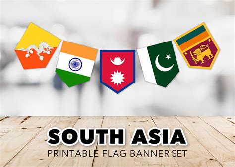 South Asian Countries Flags