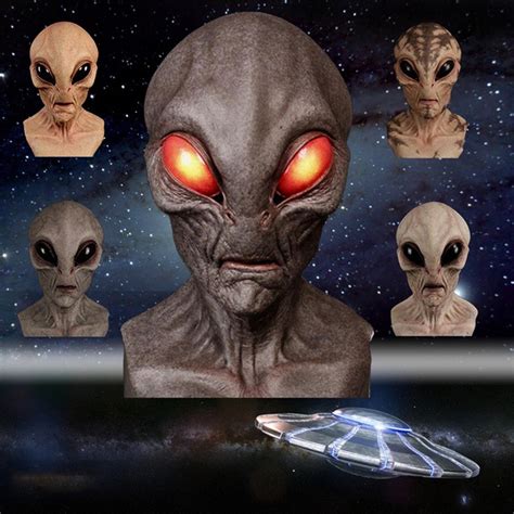 Halloween Best Alien Headgear Latex Mask Horror Props A-B-C-D-E-F | Wish