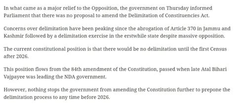 Fact Check: Delimitation of Loksabha is not done yet- Fact Check ...