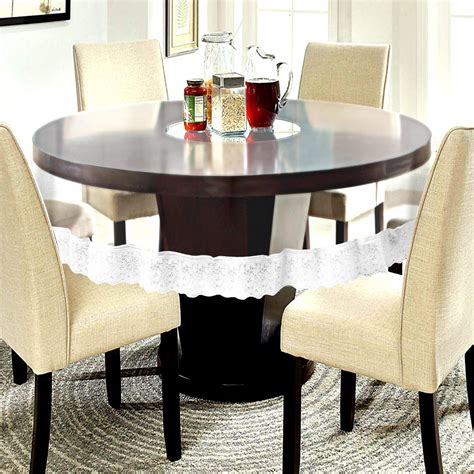 Buy Kuber Industries PVC 6 Seater Round Table Cover - Silver, Standard ...