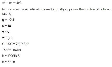 The umpire tosses the coin with an initial velocity of 10m/s, in the ...