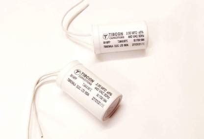 DIYtronics 2 Pcs 2.5 mfd Fan Capacitor for Ceiling Fan 2.5 Micro Farad ...