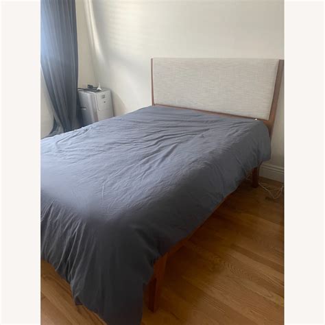 West Elm Modern Bed Upholstered Headboard - Full - AptDeco
