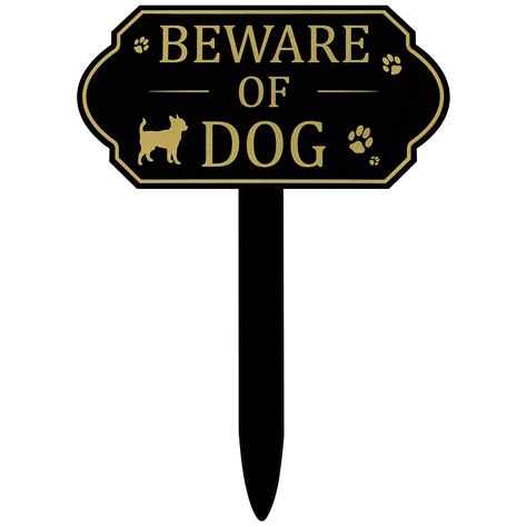 Beware Of Dog Sign Acrylic Warning Signs For Property Guard ...