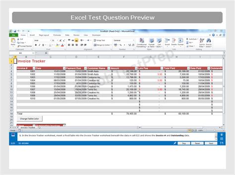 Sample Excel Test Questions 的图像结果
