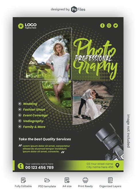 Free Professional Photography Flyer Design PSD Templates - PsFiles
