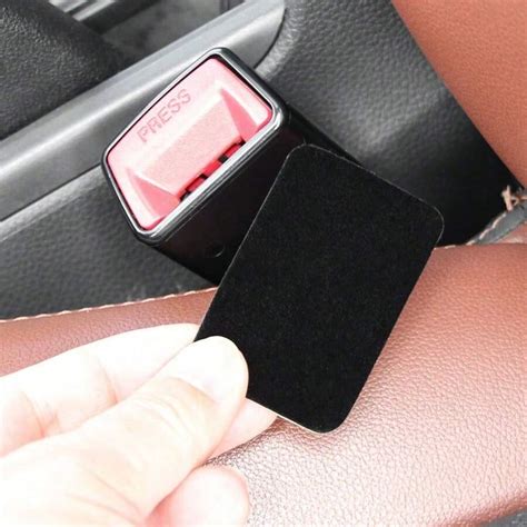 2Pcs Car Seatbelt Buckle Anti-Collision Sticker Pads Belt Anti-Noise ...