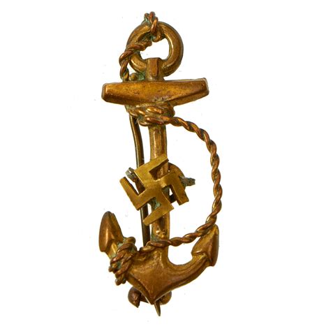 Original German WWII Kriegsmarine Navy "Fouled Anchor" Sweetheart Broo ...