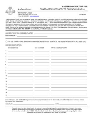 Fillable Online nccde MASTER CONTRACTOR FILE - Official Website - nccde ...