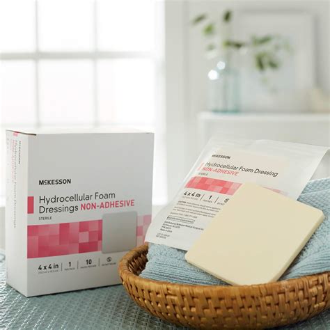 Mckesson Hydrocellular Foam Dressings Sterile Non Adhesive Pad 4 In ...