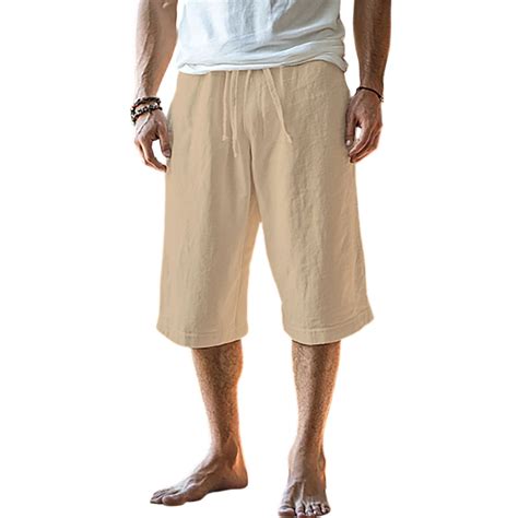 Mens Linen Beach Pants