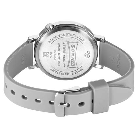 Buy Online Sonata Essentials Silver Dial Polyurethane Strap Watch for ...