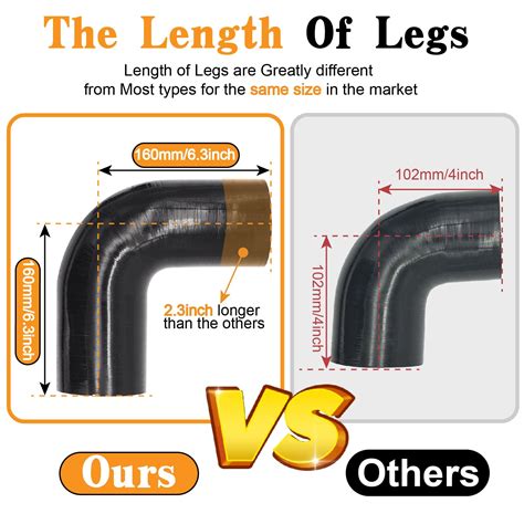 Snapklik.com : 90 Degree Elbow Coupler Silicone Hose 4-Ply 2-inch(51mm ...