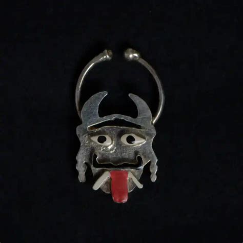 Nazar Battu Hand-Painted Sterling Silver Septum Nose Pin – GoneCase
