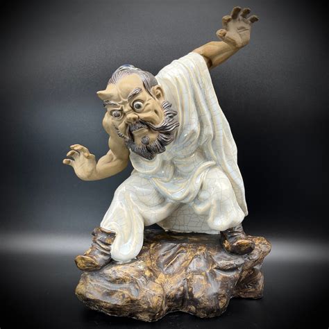 Zhong Kui Statue Shiwan Porcelain Figurine Chinese Demon - Etsy