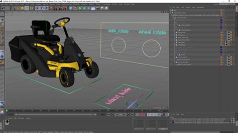 3D model Electric Riding Lawn Mower with Bagger Cub Cadet CC30E Rigged ...