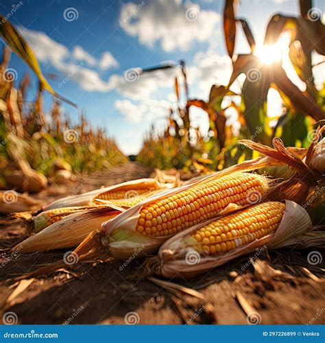 Corn Harvested from a Corn Field Stock Image - Image of harvested ...