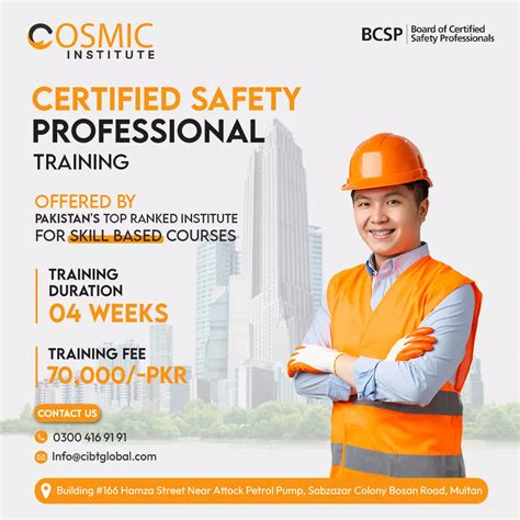 Certified Safety Professional Training In Pakistan | CSP Training