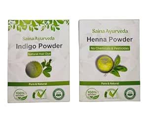 Buy Saina Ayurveda Natural Dye for Black Hair (Henna Leaves powder ...