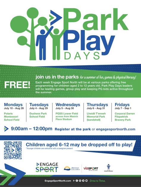 Free Summer Kids Programming Returns to Prince George - Engage Sport North