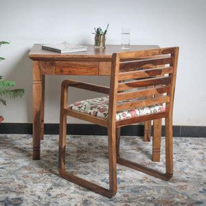 INDIKASA INDIKASA Morrison Study Table | Solid Sheesham wood - Teak ...