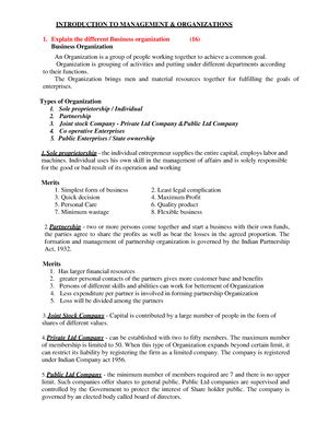 Scope of management 5 - its lecture notes and questions and answers ...