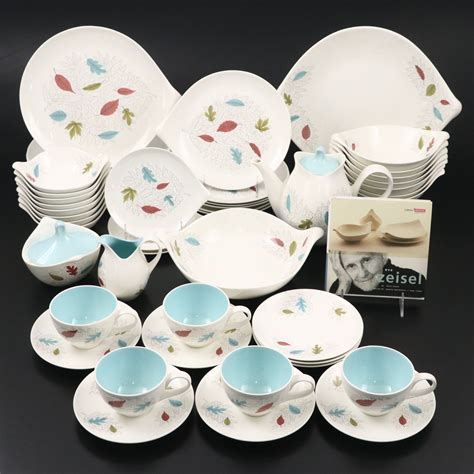 Hallcraft Eva Zeisel "Century Fern" Ceramic Dinnerware and Book, 1952 ...