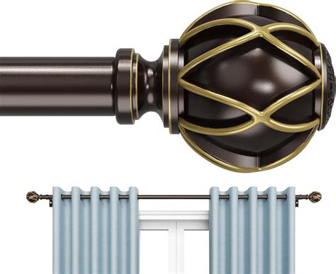 Amazon.com: Curtain Rods for Windows 20 to 120 or 128 Inches Max ...