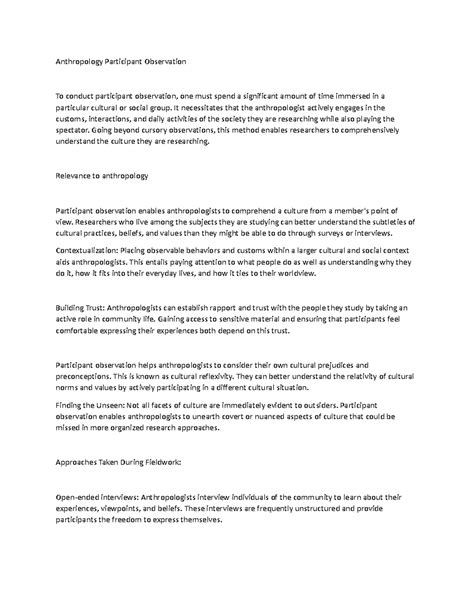 Image result for Participant Observation Anthropology Examples