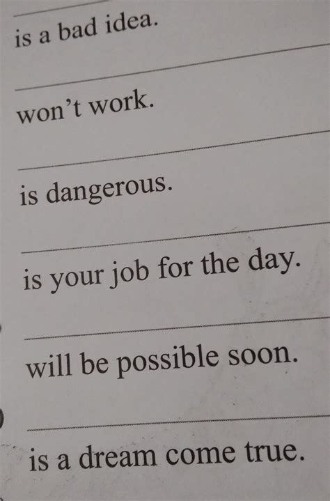 use gerund pharases n complete the following which is given in ...