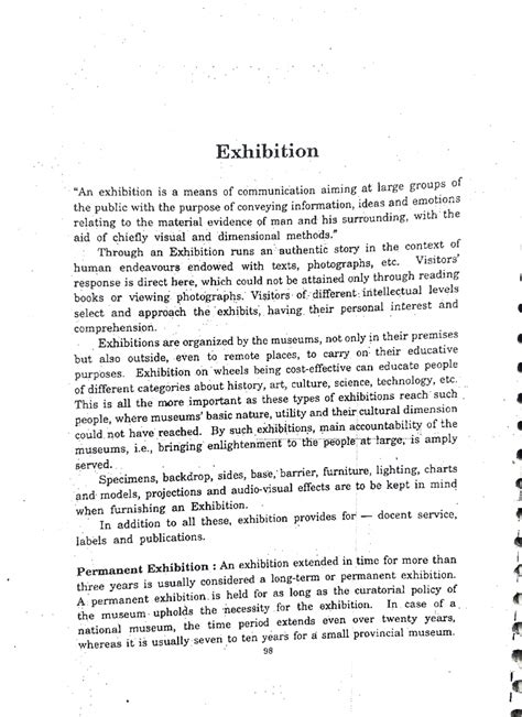 Exhibition Techniques and Types: A Comprehensive Overview - Studocu