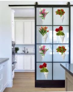 Sticker Hub 91 cm Shell flower pot wall sticker ( PVC Vinyl Film 78Cm X ...