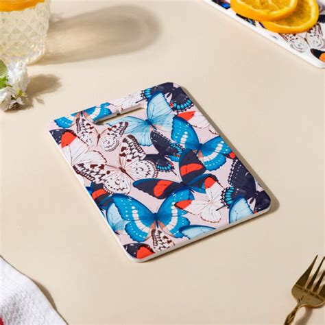 Kaleidoscope Butterfly Trivet with Cork Base 7.5 Inch
