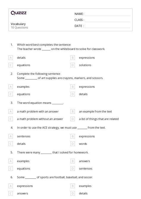 50+ Writing Equations worksheets for 3rd Class on Quizizz | Free ...