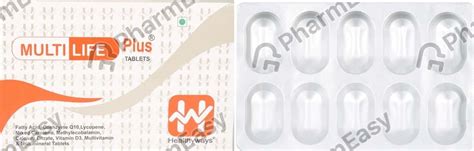 Buy Multi Life Plus Strip Of 10 Tablets Online at Flat 15% OFF | PharmEasy
