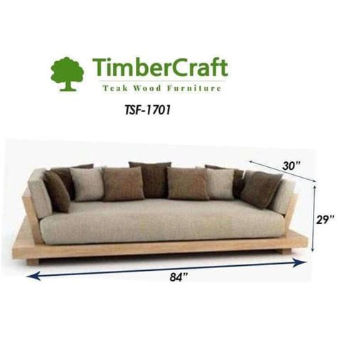 Teak Wood Low Sofa TSF-1701 | Buy Online in India | TimberCraft