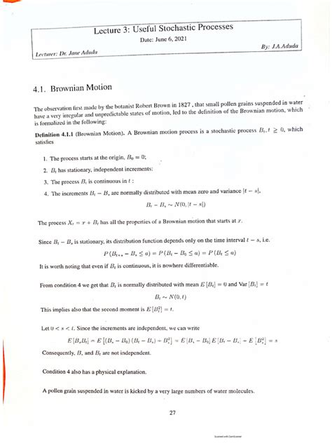 Examples of Stochastic Processes 的图像结果