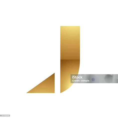 Lettre Dor J Symbole Sur Fond Blanc Icône 6 Vecteurs libres de droits et plus d'images ...