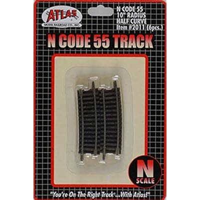 Atlas N Scale Code 55 10 Radius 1/2 Curve 6-Pack | Ubuy India