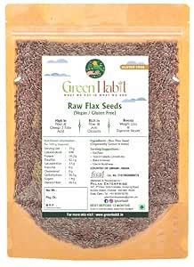 Green Habit Healthy & Nutritious Raw Flax Seed (750 gram pack) : Amazon ...