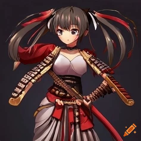 Anime girl with a samurai sword on Craiyon