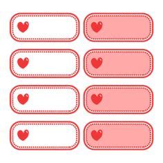 Free Printable Heart-Shaped Name Tags
